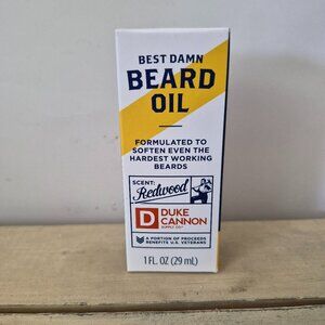 Duke Cannon Best Damn Beard Oil 1fl oz Redwood Scent Softens Conditions Hydrates